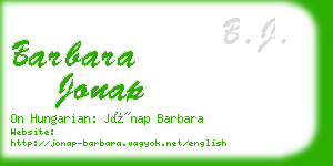 barbara jonap business card